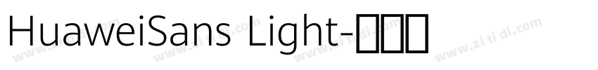 HuaweiSans Light字体转换